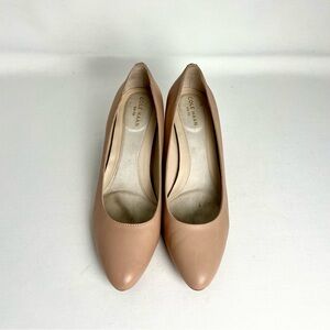 Cole Haan Grand OS Go To Women Wedge  Black  Leather Slip on, Heel Wedge